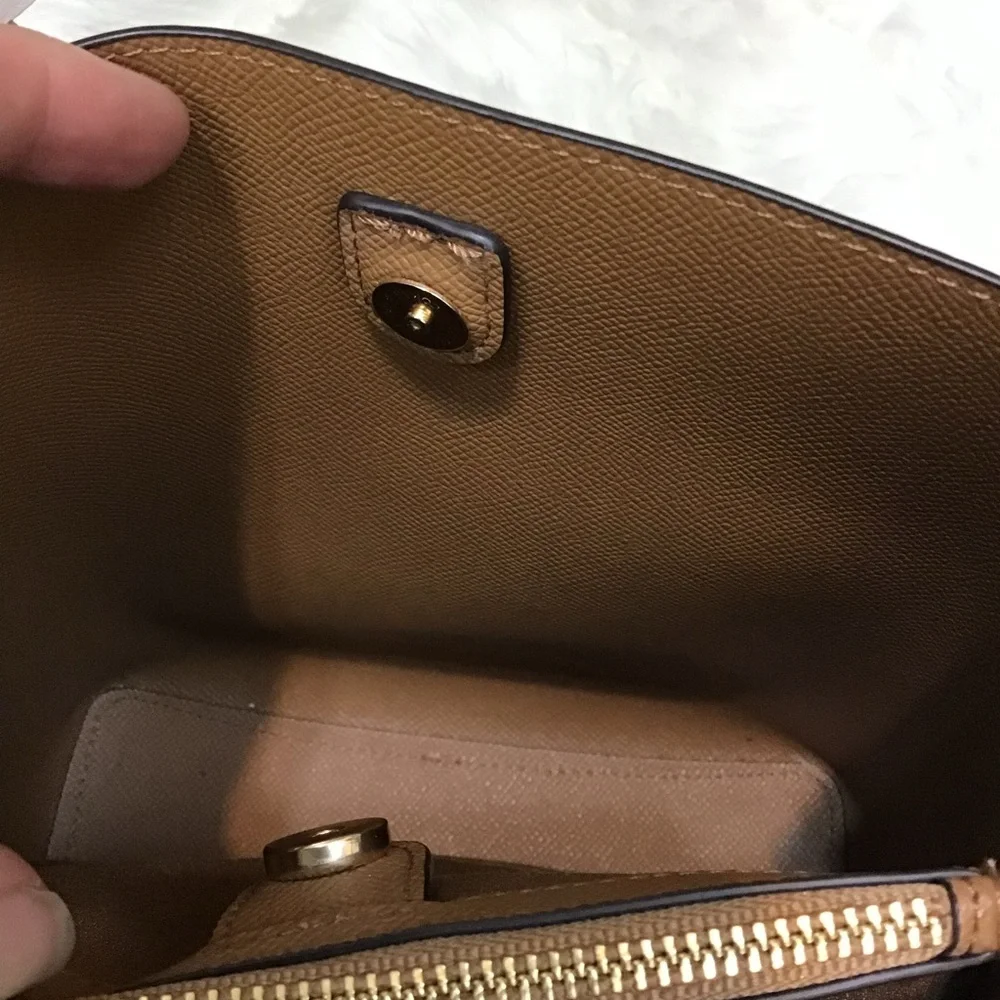 Coach Small Town Bucket Bag in Signature Canvas with a watermelon print. EUC - Picture 11 of 16